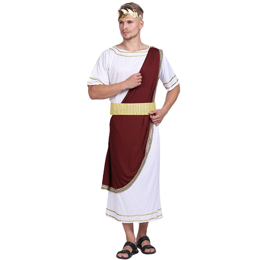 EraSpooky Costume de déguisement de fête de César pour hommes grecs anciens