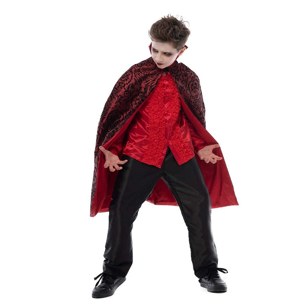 EraSpooky - Juego de disfraz de vampiro gótico de lujo para Halloween para niños
