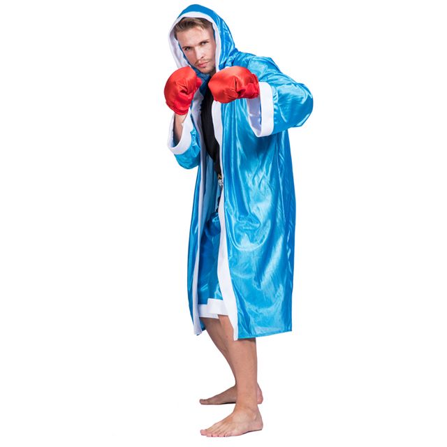 Adult Unisex Halloween Costume Boxing Robe with Hood