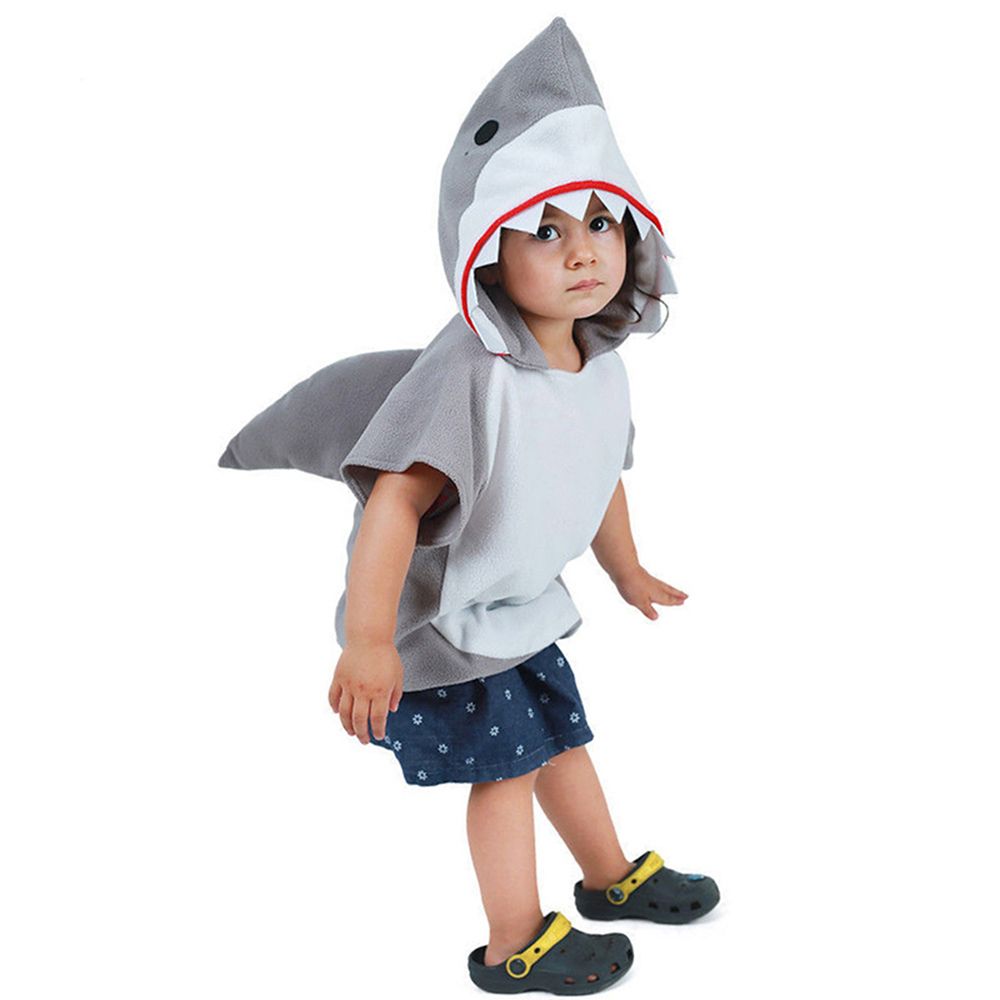 EraSpooky Shark Fleece für Kinder Hai Kostüm Halloween Tier Outfit