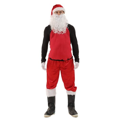 EraSpooky Santa Belly Men Christmas Costume Accessories Fake Padded Santa Big Belly Stuffer Red