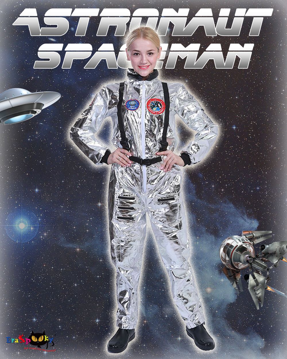 EraSpooky Déguisement Astronaute Spaceman Femme