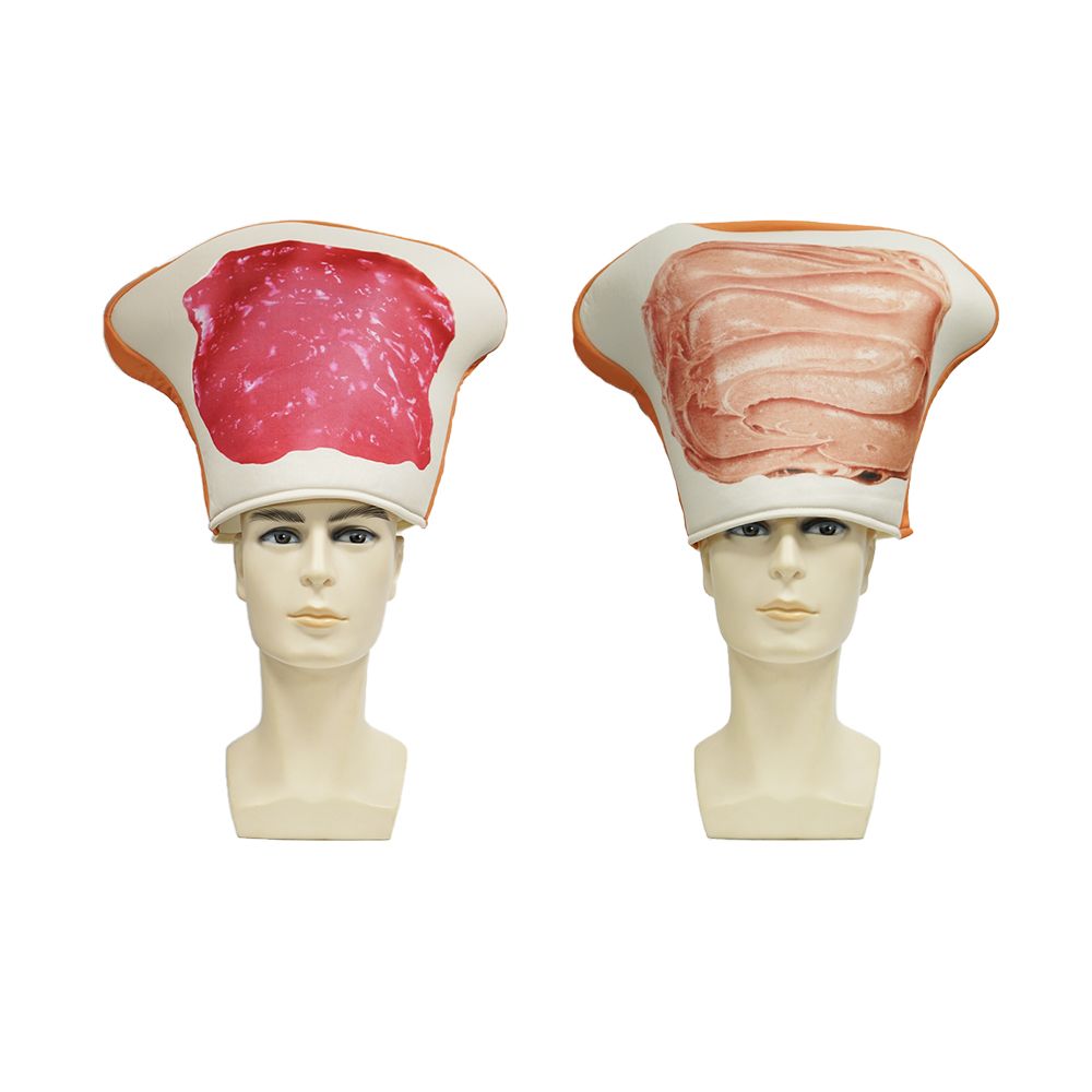 EraSpooky Mantequilla de maní y sombrero de gelatina Disfraz de Halloween Juego de comida a juego para parejas, tamaño adulto