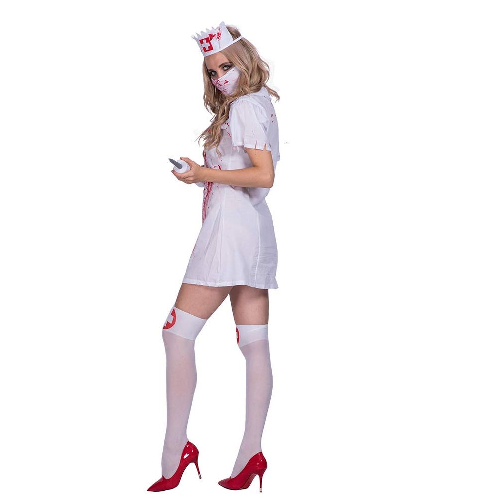 EraSpooky Halloween Killer Caregiver Costume d'infirmière sanglante zombie