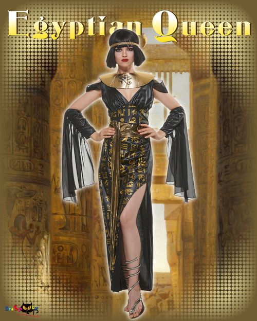 Eraspooky 할로윈 여성 Gloden 이집트 여왕 클레오 파트라 의상 섹시한 드레스