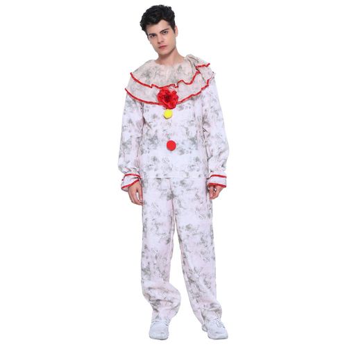 EraSpooky Men's Horror Killer Clown Halloween Costume Killer Clown Costume