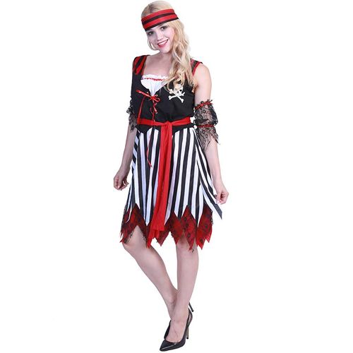 Eraspooky 여성의 해적 의상 숙녀 캐리비안 멋진 드레스 코스프레 할로윈 파티 성인을위한 재미있는 복장