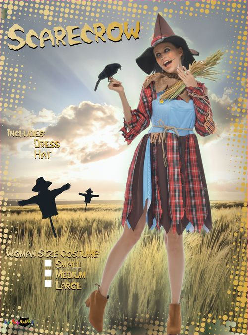 EraSpooky Halloween Women's Zombie Scarecrow Costume