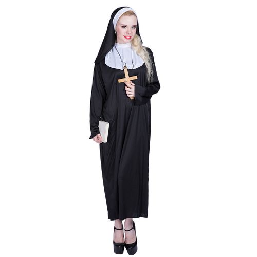 EraSpooky Robe de nonne pour femme