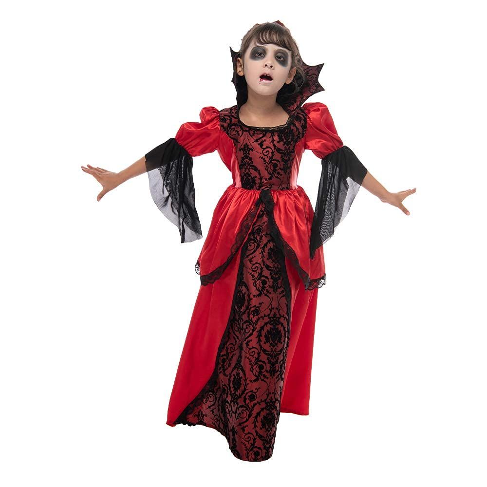 Eraspooky Girls Halloween Gothic Victorian Deluxe Vampire Costume