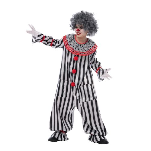 EraSpooky Boy's Scary Clown Costume Halloween Creepy Killer Jumpsuit