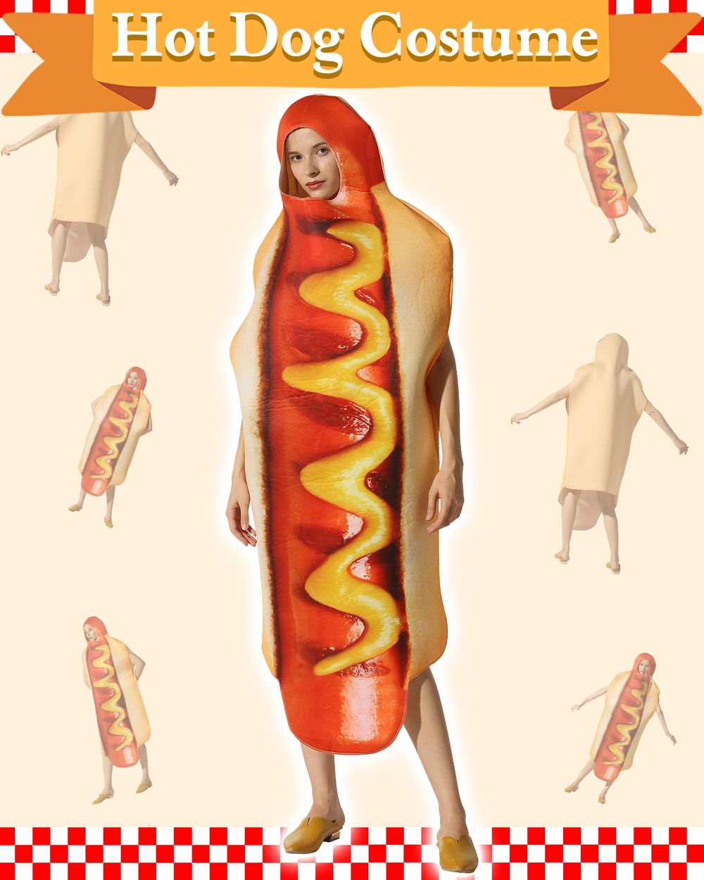 EraSpooky Halloween Hot Dog Kostüm Footlong