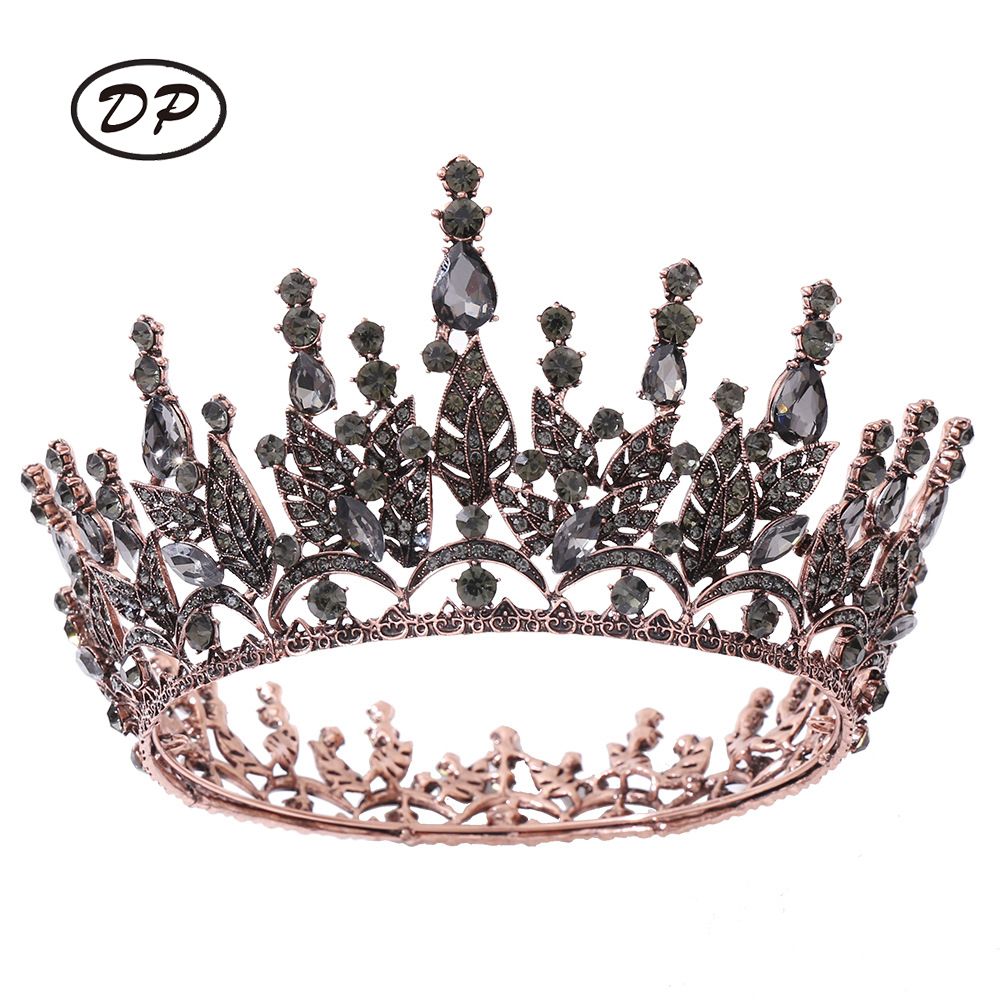 DP HG-1097 Alloy rhinestone crystal baroque crown