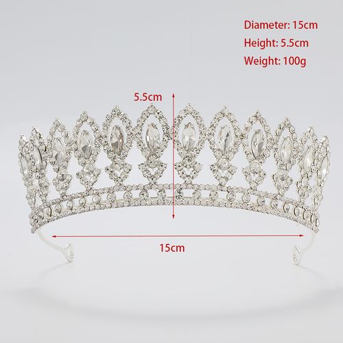 DP H-34 Alloy rhinestone crystal baroque crown