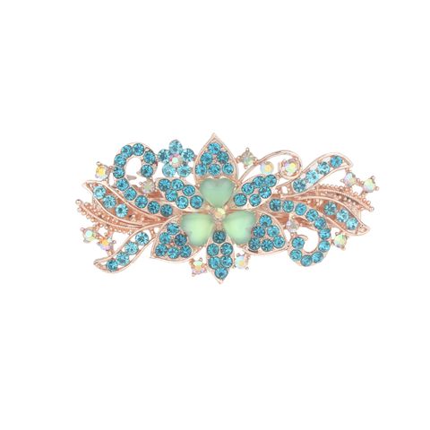 DP B-5095 Haarnadel-Clips aus Legierung mit bunten Strass-Schmetterlingsblumen