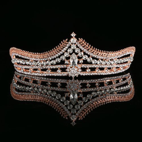 DP H-37 Alloy rhinestone crystal baroque crown