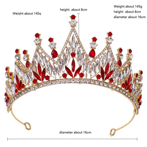 DP HG-1085 Alloy rhinestone crystal baroque crown