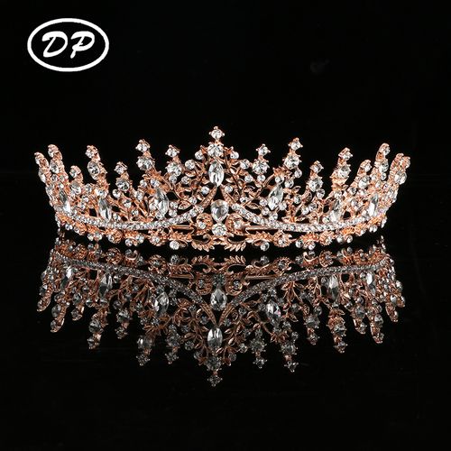 DP H-42 Alloy rhinestone crystal baroque crown