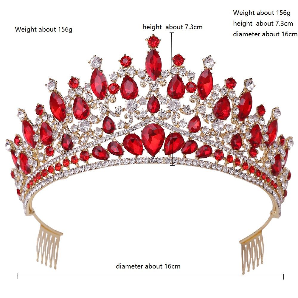 Coroa barroca DP HG-1093 Liga de cristal de strass
