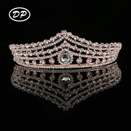 DP H-40 Alloy rhinestone crystal baroque crown