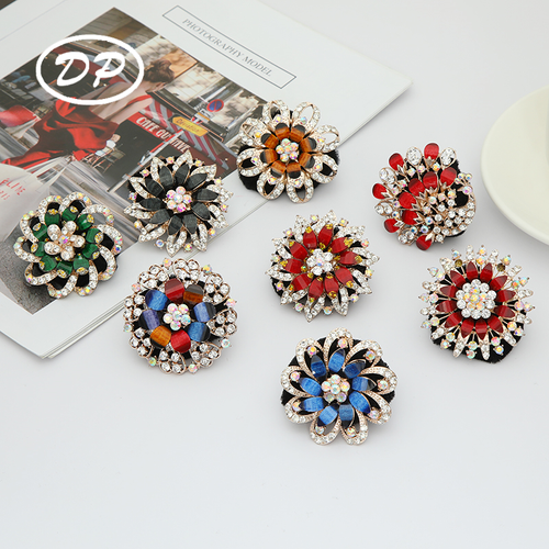 DP D-69 Alloy rhinestone flower Cloth rings