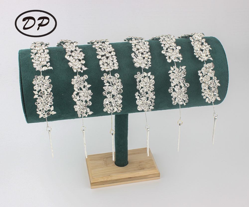 Cadena de pelo de flor de mariposa de diamantes de imitación de aleación de moda DP E-104