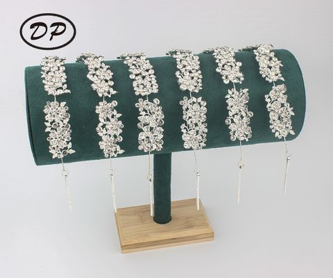 DP E-104 패션 합금 라인석 나비 꽃 헤어 체인