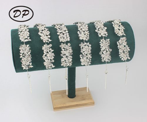 DP E-104 패션 합금 라인석 나비 꽃 헤어 체인