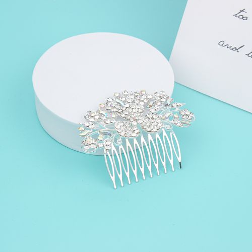 DP A-306 Fashion Alloy AB rhinestone butterfly flower hairpin