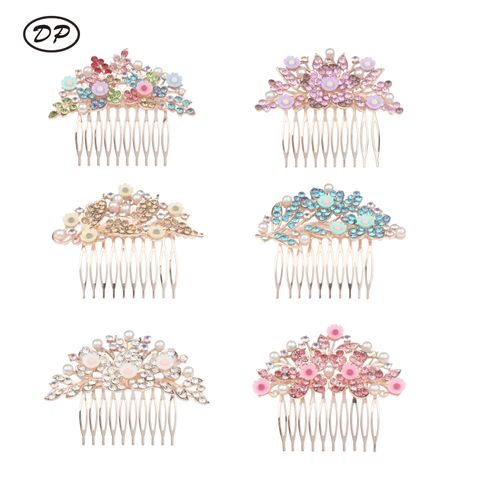 DP A-301 Alloy rhinestone flower hairpin