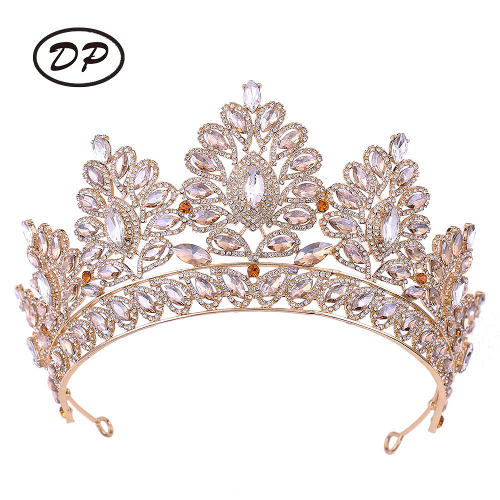 DP HG-1099 Alloy rhinestone crystal baroque crown