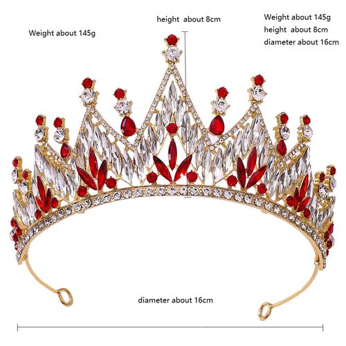 DP HG-1080 Alloy rhinestone crystal baroque crown