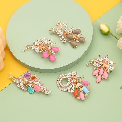 DP Y-34 Fashion  Alloy rhinestone  flower brooch