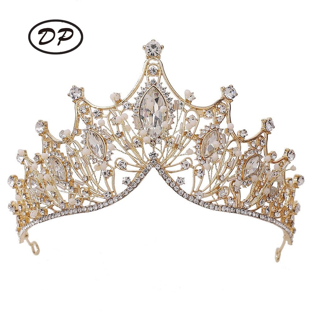 DP HG-1087 Alloy rhinestone crystal baroque crown