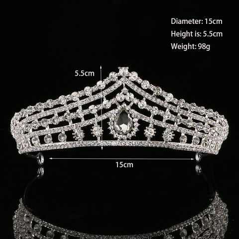 DP H-40 Corona barroca de cristal de diamantes de imitación de aleación