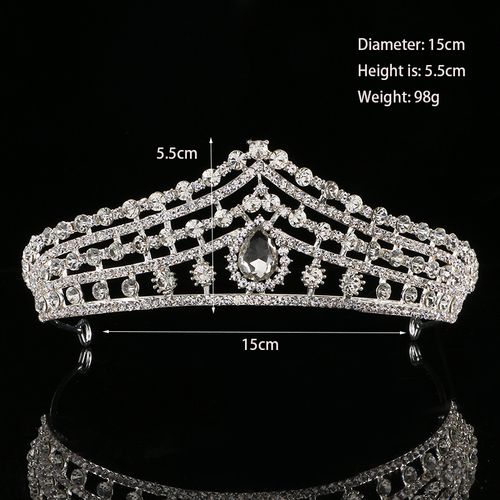 DP H-40 Alloy rhinestone crystal baroque crown