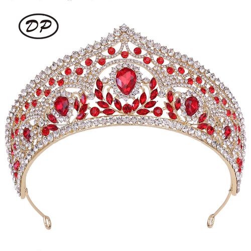 DP HG-1092 Alloy rhinestone crystal baroque crown