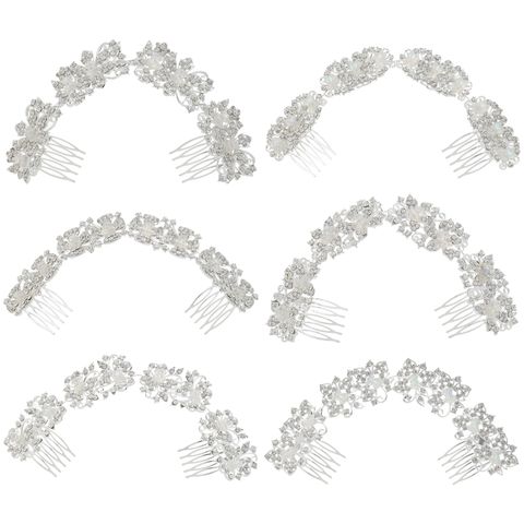 DP A-86 Legierung Strass Bär Blume Gabel Kammkette