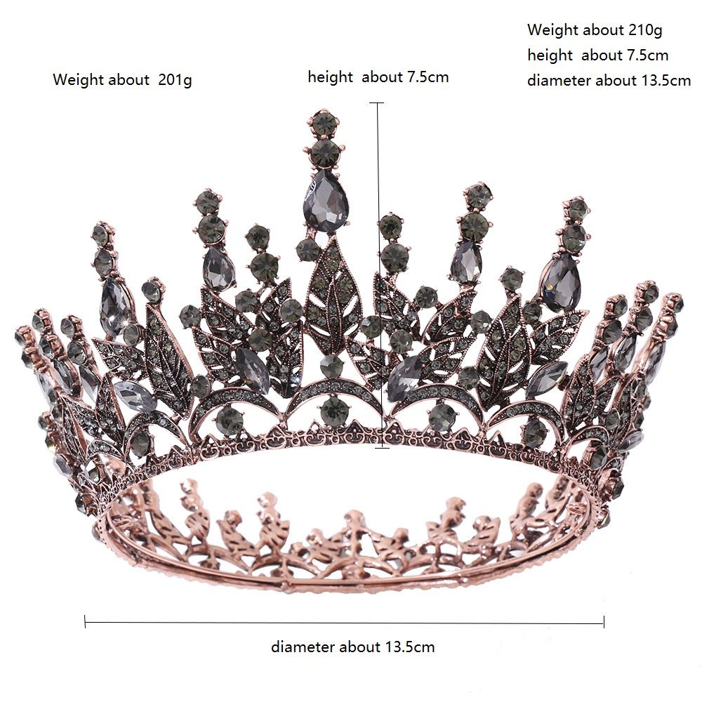 DP HG-1097 Alloy rhinestone crystal baroque crown