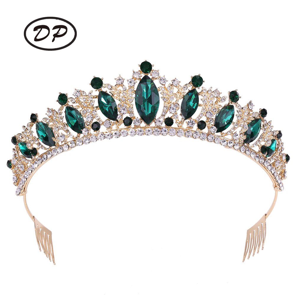 DP HG-1082 Alloy rhinestone crystal baroque crown