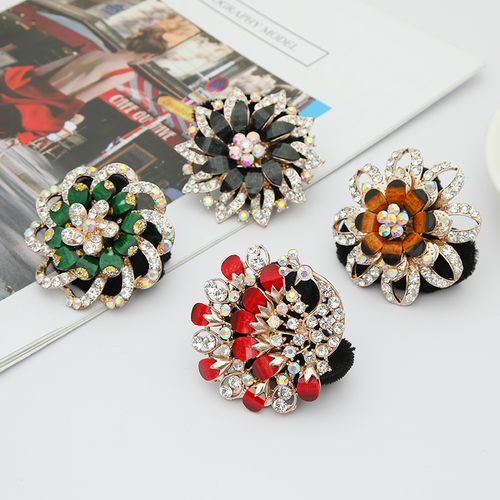 DP D-69 Alloy rhinestone flower Cloth rings
