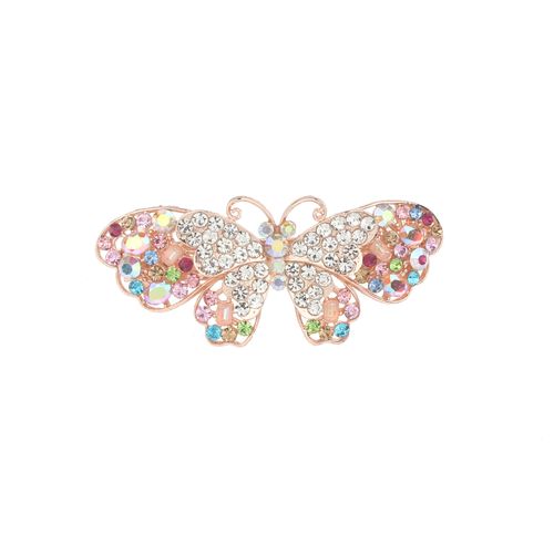 DP B-5115 Alloy strass pavão borboleta flor grampo de cabelo