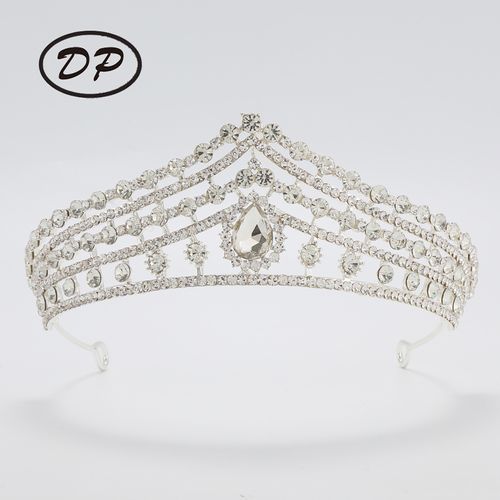 DP H-36 Alloy rhinestone crystal baroque crown