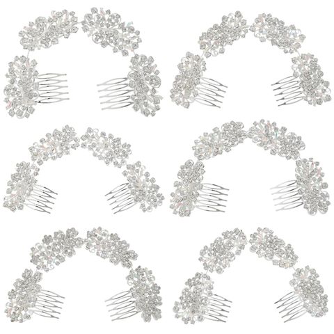 DP A-102 Catena a pettine a forcella con fiore di strass in lega
