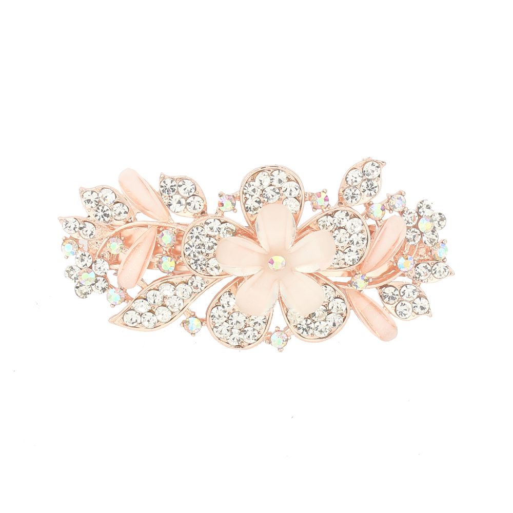 DP B-5102 Alloy colorful rhinestone butterfly flower hair clip