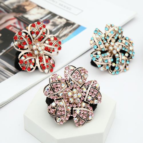 DP D-185 Fashion Alloy rhinestone flower Cloth rings