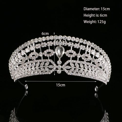 DP H-43 Alloy rhinestone crystal baroque crown