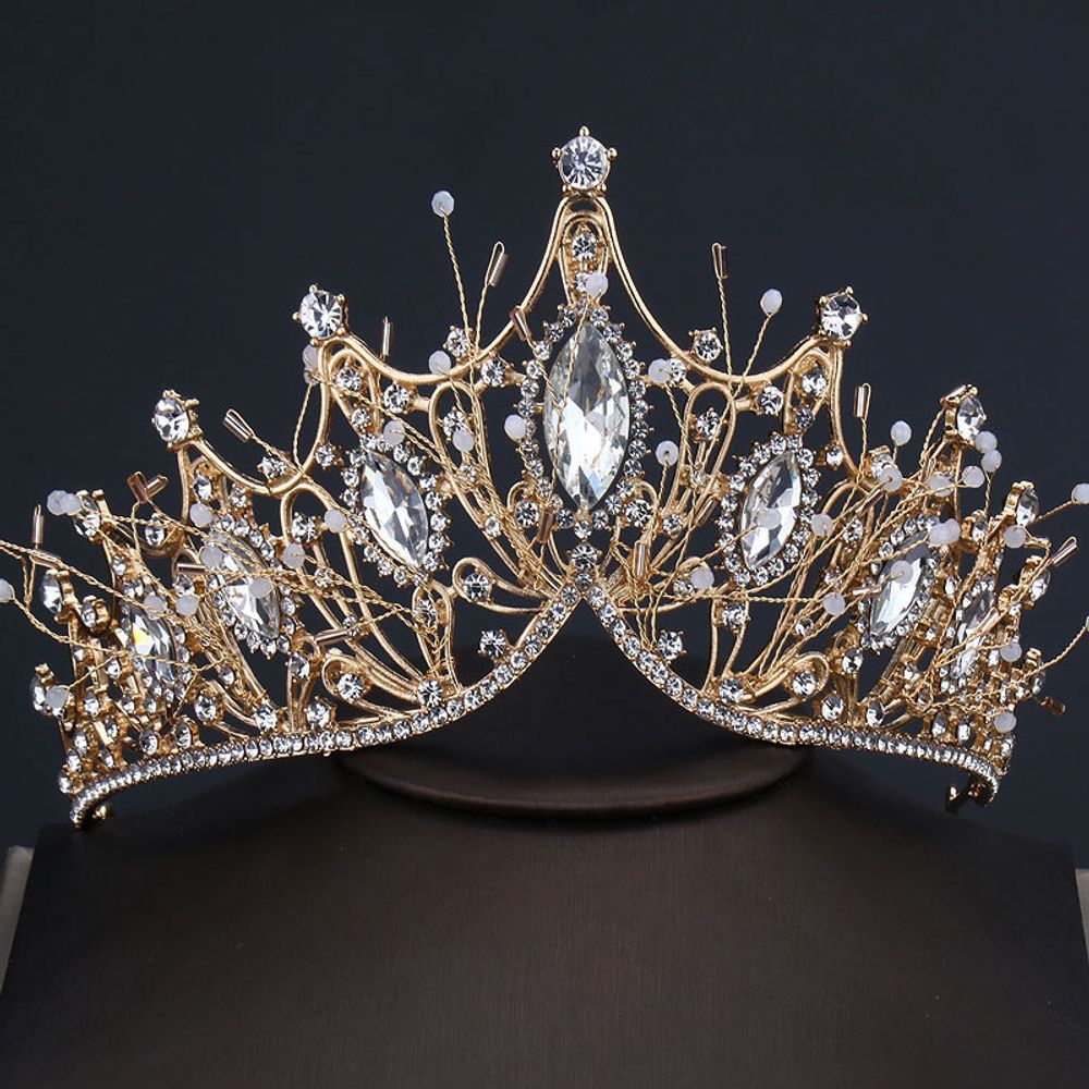 DP HG-1103 Alloy rhinestone crystal baroque crown