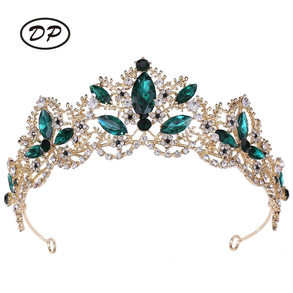 DP HG-1086 Alloy rhinestone crystal baroque crown