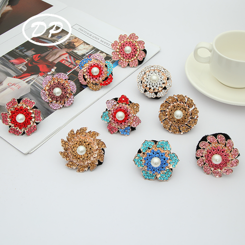 DP D-189 Elegant Alloy colorful rhinestone  flower Cloth rings
